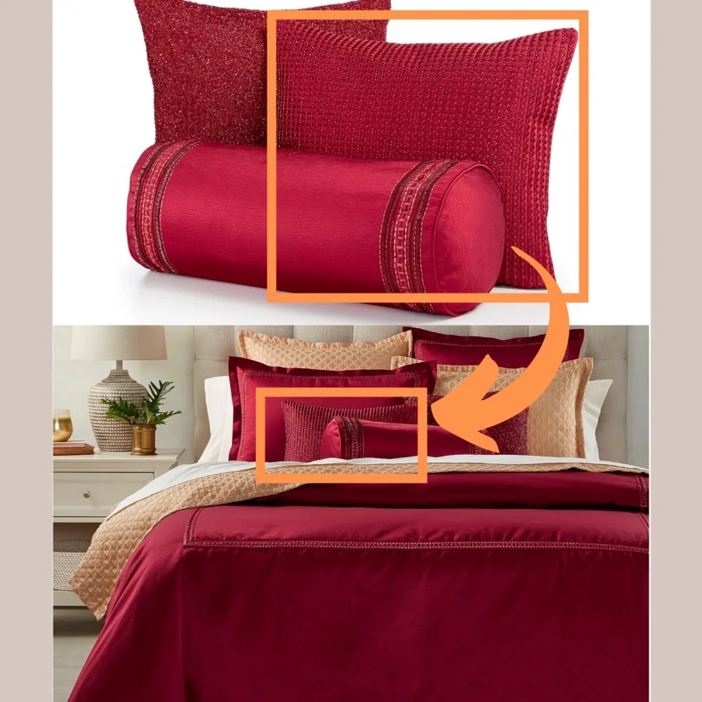 NWT Hotel Collection Red Luxe Border 16